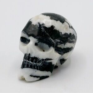 Hand-Carved Zebra Jasper Skull – 50mm x 70mm for Grounding & Balance